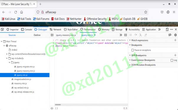 Figure 16: Using Developer Tools to Inspect JavaScript Sources