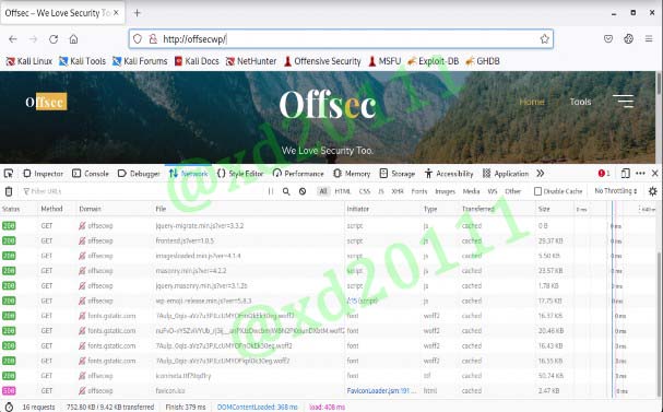 Figure 21: Using the Network Tool to View Requests