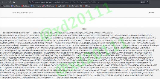 Figure 7: Content of SSH Private Key