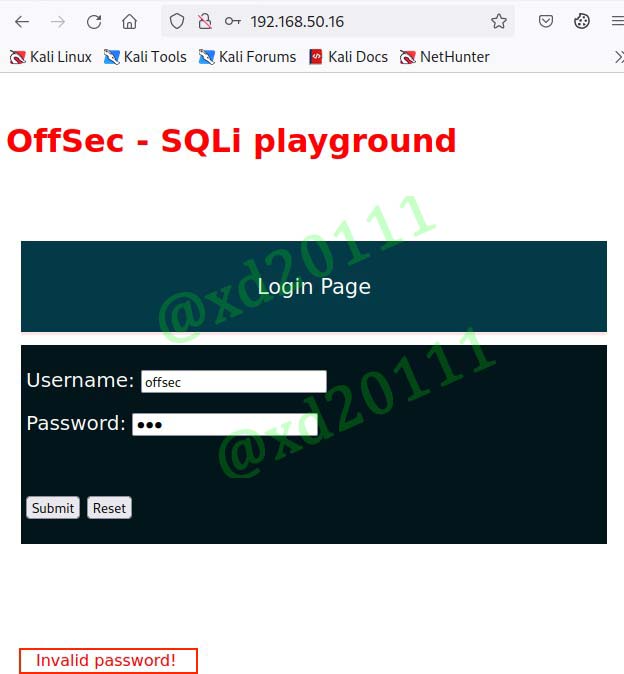 Figure 1: Testing for SQLi Authentication Bypass 1