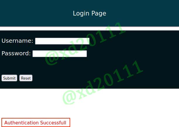 Figure 4: Testing for SQLi Authentication Bypass 2