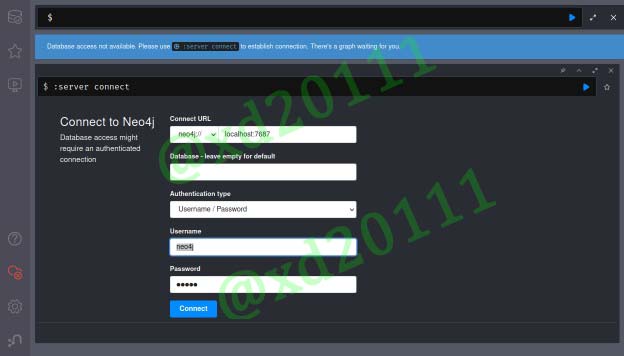 Figure 2: Neo4j First Login