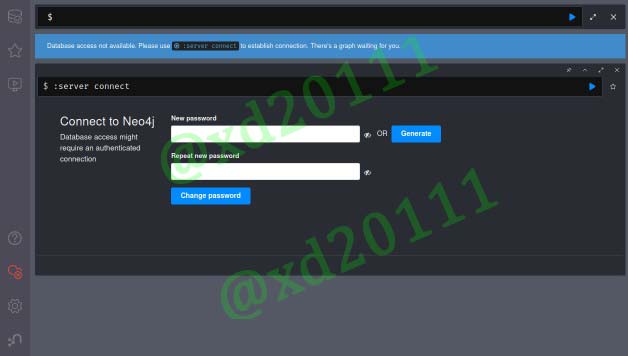 Figure 3: Neo4j Password Change