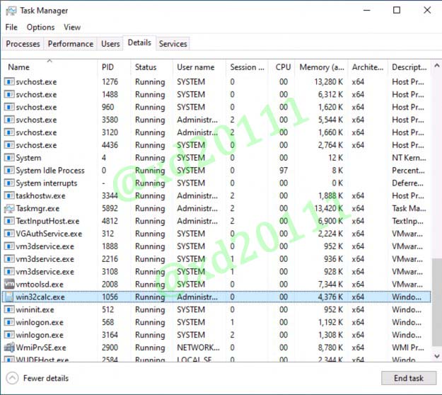 Figure 1: Inspecting The Task Manager