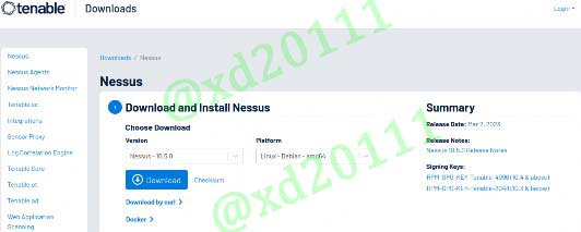 Figure 2: Download Nessus for Kali