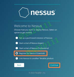 Figure 4: Selecting Nessus Essentials