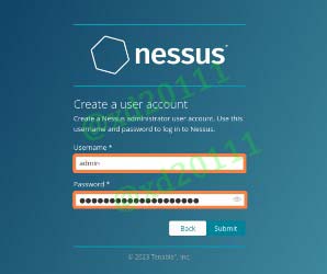 Figure 7: Creating a Local Nessus Account