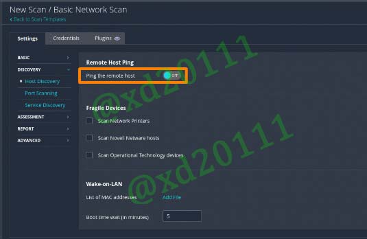 Figure 17: Disable Host Ping in Discovery Settings