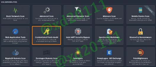 Figure 30: Select Credentialed Patch Audit